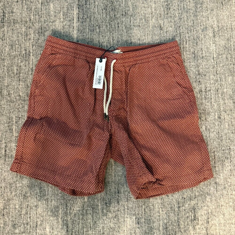 NWT Taylor Stitch The Apres Short in Fired Brick Dobby - M
